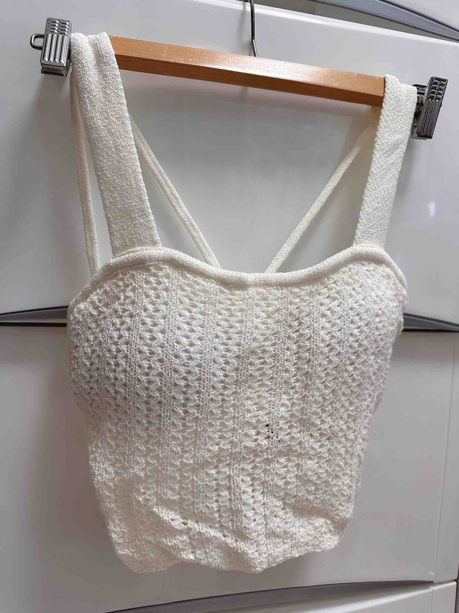 白色綁帶bra+粉色後綁帶背心 - GC贈物網